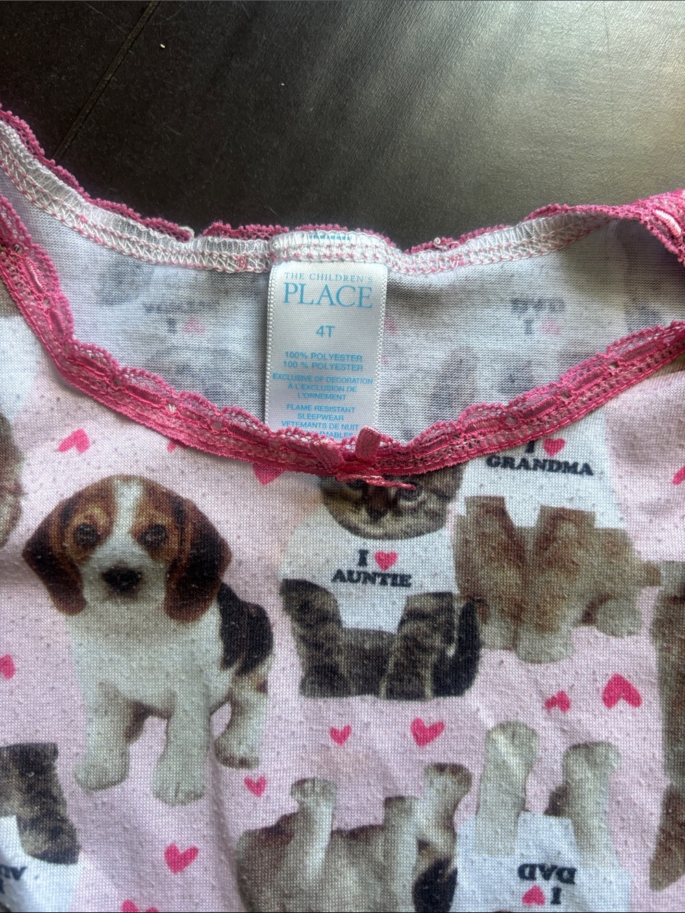 Carter's Girls' Pink Coral Ice Cream, Puppy and Dino Sleep Dresses - Picture 9 of 10